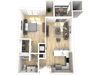 The Laurel A2 One Bedroom One Bathroom Floor Plan The Laurel A2 One Bedroom One Bathroom Floor Plan